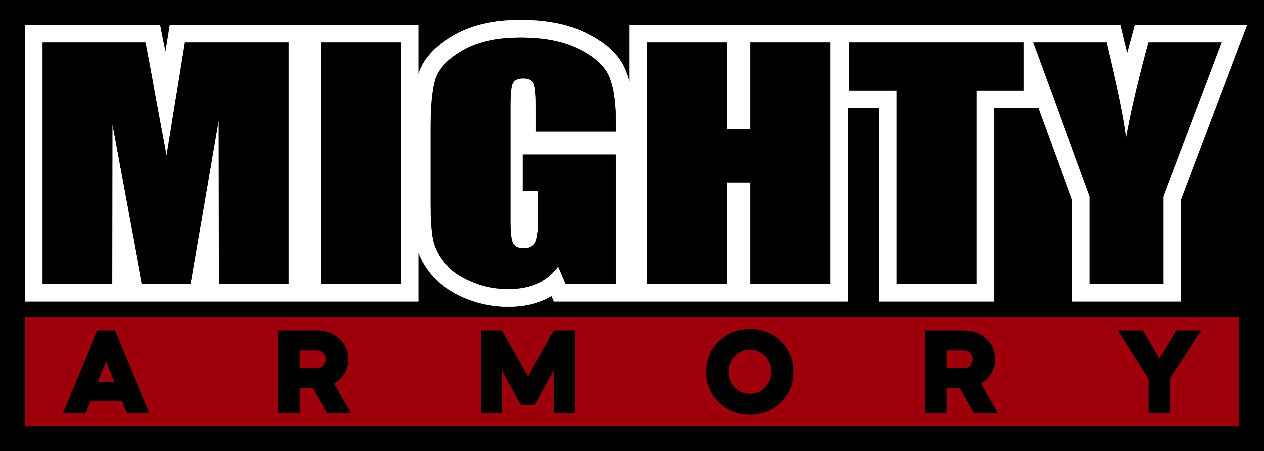 Mighty Armory logo decal