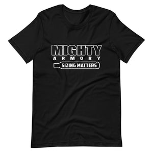 
          
          Mighty Armory Sizing Matters Logo T-Shirt
          
          